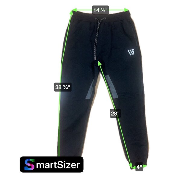 Zenwill Tapered Workout Running Pants Joggers Mens Size MEDIUM Black - Picture 5 of 7
